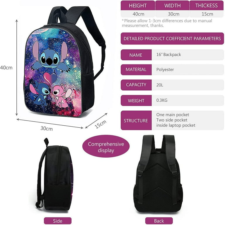 Disney Lilo & Stitch Kids' Weird but Cute with Lunch Bag 4-Piece Set Blue -  Walmart.com