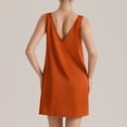 thumbnail image 4 of DHFJKG Summer Sleeveless Dresses Women Silk Satin Scoop Neck Home Wear Mini Dress Loungewear Backless Loose Fit Tunic Stylish Dresses, 4 of 7