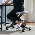 thumbnail image 2 of Adjustable Posture Kneeling Chair Corrective Chair Flexible Seating Rolling Stool Ergonomic Office Gray, 2 of 7