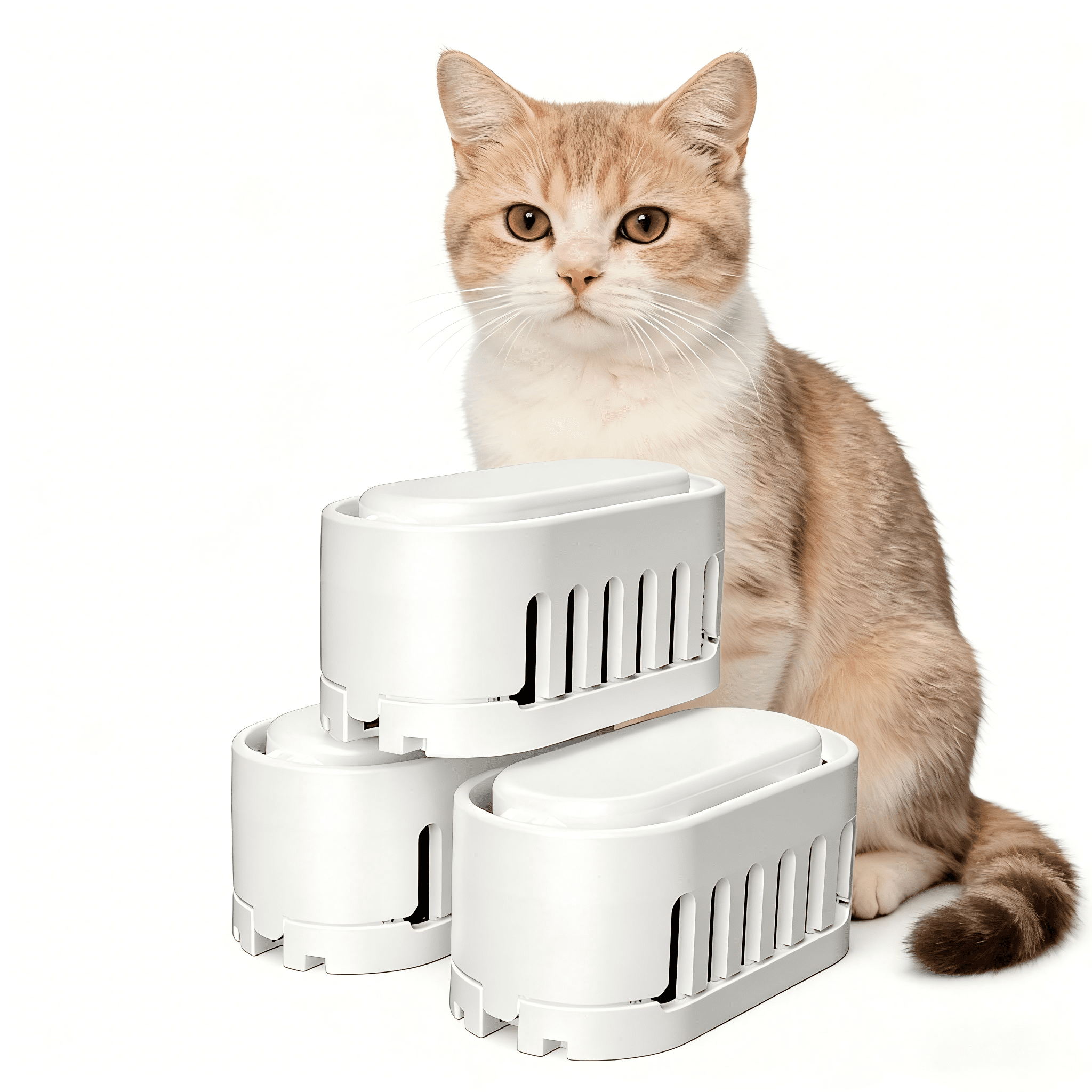Litter Box Deodorizers (3-Pack) , Odor Control ,Litter Box Accessory Refill, Odor Control for Bashaw Self-Cleaning Cat Litter Box