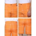 thumbnail image 6 of INSPIRE CHIC Men's Plaid Shorts Checked Regular Fit Flat Front Dress Shorts, 6 of 6