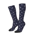 thumbnail image 2 of Balery Anchor Printed Novelty Socks Men's Women's Crew Socks Sports Socks Knee High Socks Cotton Socks Quirky and Cool Socks, 2 of 9