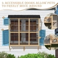 thumbnail image 6 of Magic Union Catio Large Cat Window Box, Wooden Cat Window Perch Enclosure W/4 Platform & 3 Door for Sunbathing, Overlooking, Expandable Cats Window Box with Tunnel Connection, All Weather Use, 6 of 11