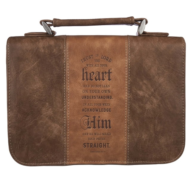 Classic Bible Cover Medium Luxleather Trust in the Lord Proverbs 35