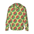 thumbnail image 3 of Fotbe Summer Watermelon Men's Women's UPF 50+ Sun Protection Jacket Hooded Cooling Shirt with Pockets Hiking Outdoor Performance-Small, 3 of 9