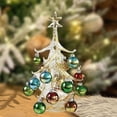 thumbnail image 4 of deevoka Glass Christmas Tree Ornament Glass Statue Indoor Holiday Tabletop Xmas Tree Yellow, 4 of 9