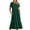 Green, variant on Women Short Sleeve Crewneck Dress Loose Plain Casual Summer Flowy Tiered Long Maxi Dresses Beach Dresses with Pockets