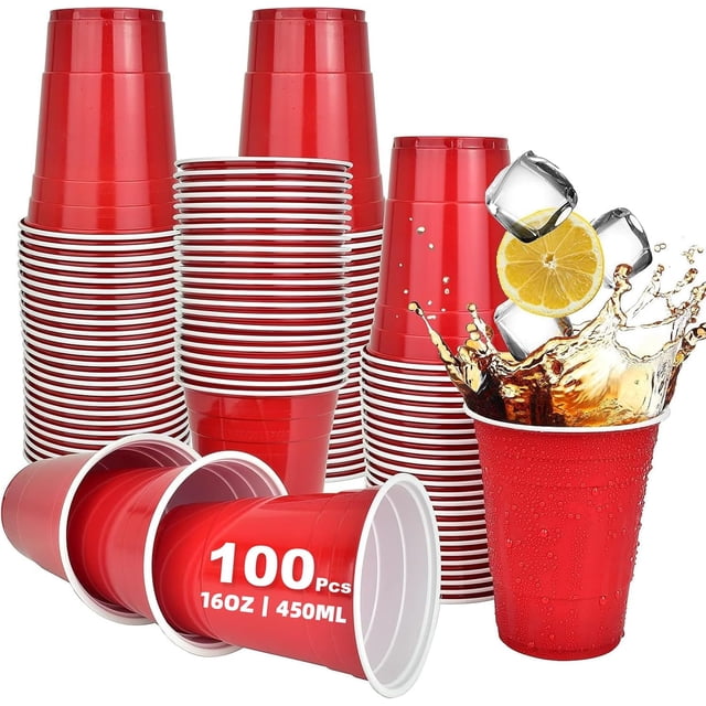 Vasos de plástico para fiestas, 100 Tazas de chupito Reutilizables, Adecuados para el hogar, la oficina, el bar, la boda y la despedida de soltera