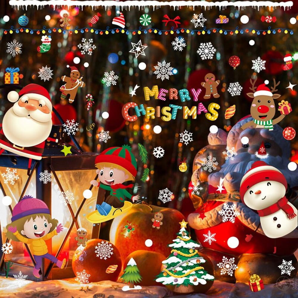 Christmas Window Clings 8 Sheets 