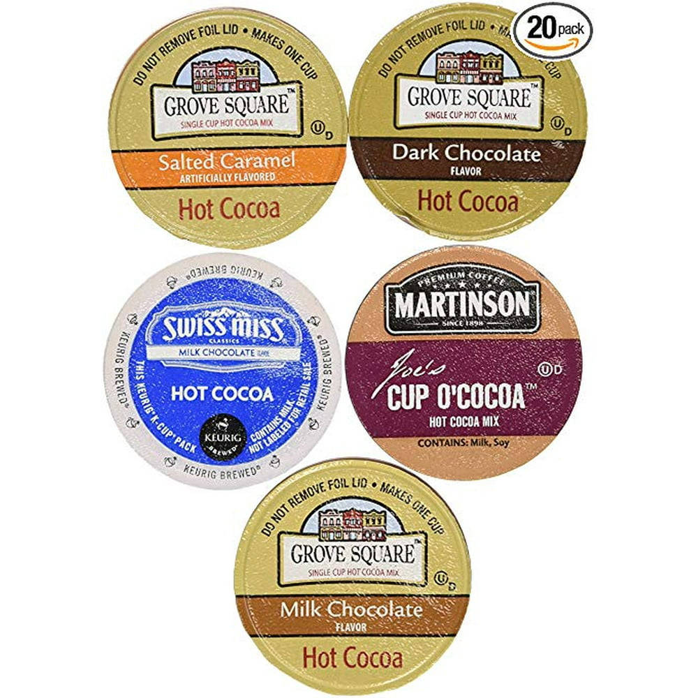 20count Variety Hot Chocolate Cocoa Sampler for Keurig® Kcup® Brewers