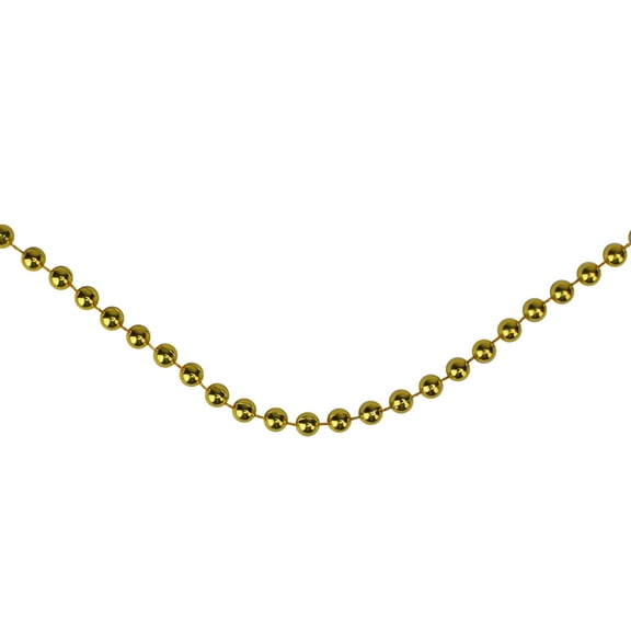 Northlight Metallic Beaded Commercial Christmas Garland - 66' x .15" - Gold - Unlit