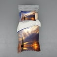 thumbnail image 2 of Ambesonne Nautical Bedding Set 4 Pcs, Romantic Honeymoon, Queen, Marigold Bluegrey, 2 of 3