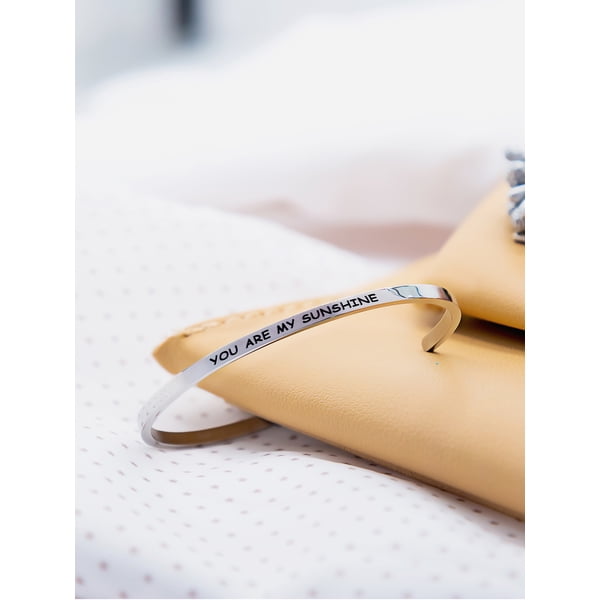 Stainless Steel 8-inch Saying Bracelet