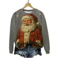 thumbnail image 5 of Lorytime Christmas Vintage Crewneck Sweatshirt Women Santa Claus Print Shirt Long Sleeve Pullover Tops for Holiday, 5 of 7