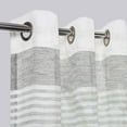 thumbnail image 2 of Danolapsi Sheer Window Curtains Horizontal Striped Curtains Balance Privacy & Light ,Grommet Top Elegant Vertical Voile Textured Window Dressings For Door Bedroom Living Room, 2 of 9