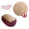thumbnail image 5 of Majestic Pet Sherpa Poly/Cotton Bagel Pet Bed for Dogs, Calming Dog Bed Washable, Small, Burgundy, 5 of 5