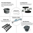 thumbnail image 3 of Neodrain 18-Inch Linear Shower Drain,with 2-in-1 Flat & Tile Insert Shiny Black Cover, Rectangle Shower Floor Drain, Floor Shower Drain with Adjustable Leveling Feet, Hair Strainer, 3 of 6