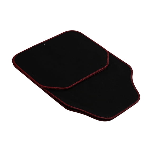 H.VERSAILTEX Universal Car Seat Cushions, Breathable Velvet Auto Seat Covers with Red Trim, Non-Slip Front Rear Seat Pads for Most Sedans SUVs, Black