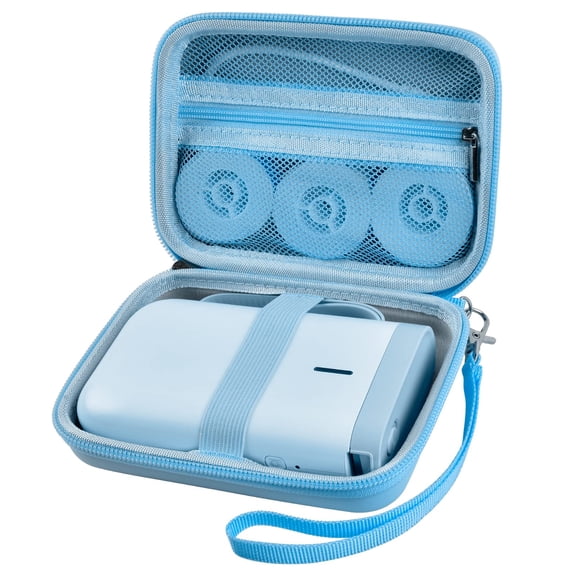 Case Compatible with NIIMBOT D11 Label Printer,Carrying Bag Storage Holder for Phomemo D30 Mini Smart Label Printer Machine-Blue(Box Only)