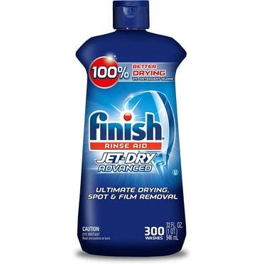 Finish Jet-Dry Rinse Aid, 32oz, Dishwasher Rinse Agent & Drying Agent 300 Washes