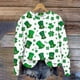 thumbnail image 1 of Xuyuer St. Patrick's Day Round Neck Sweatshirt for Women Lucky Shamrock Long Sleeve Shirt Ireland Gift Clover Print Fit Casual Pullover Fashion Loose Tops, 1 of 5