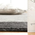 thumbnail image 4 of SAFAVIEH Pyramid Josephina Striped Area Rug, Gray/Ivory Black, 6'7" x 6'7" Round, 4 of 7