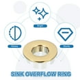 thumbnail image 3 of Anillo de desbordamiento de fregadero Uxcell, cubierta de desagüe de desbordamiento de fregadero de baño para lavabo dorado/blanco, 3 of 7
