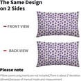 thumbnail image 5 of Purple Cream Pillow Covers 12x20 Set of 2 Boho Design Polka Dot Throw Pillows Modern Brush Strokes Print Decorative Outdoor Pillowcase Lumbar Cushion Cover Linen Pillow Case for Home Sofa Couch Bed, 5 of 6