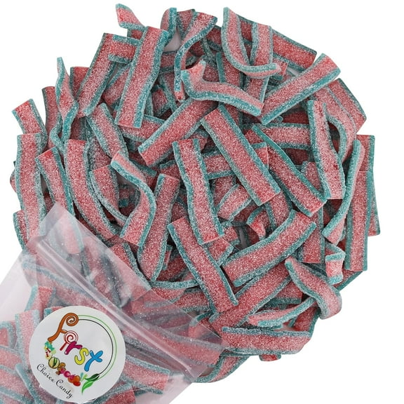 FirstChoiceCandy Sour Mini Strip Gummy Belts, Mini Bites Kosher Gummies ( 2 Pound - Very Berry )