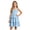 Light Blue, variant on Girls Spaghetti Strap Ruffled Swing Dress for Teen Tween Formal Prom Back to School Homecoming Dance Casual(Purple,13-14 Years)