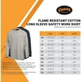 thumbnail image 6 of Pioneer FR Cotton Long Sleeve T-Shirt - Flame Resistant Safety Work Shirt - 100% Cotton - ARC 2 - Chest Pocket - Navy Blue, 6 of 8