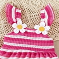 thumbnail image 5 of HAYIMI Toddler Girls Striped Camisole Tops And Lace Shorts Outfit Sets Casual Two Piece Summer Wear Trendy Clothes Sets, 5 of 5