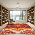 thumbnail image 2 of ODIKA 8'x10' Machine Washable Non-Slip Area Rug, Southwestern Red High Traffic Rug, Red, 1021721, 2 of 7