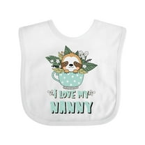 Inktastic Teacup Raccoon I Love My Nanny Boys or Girls Baby Bib