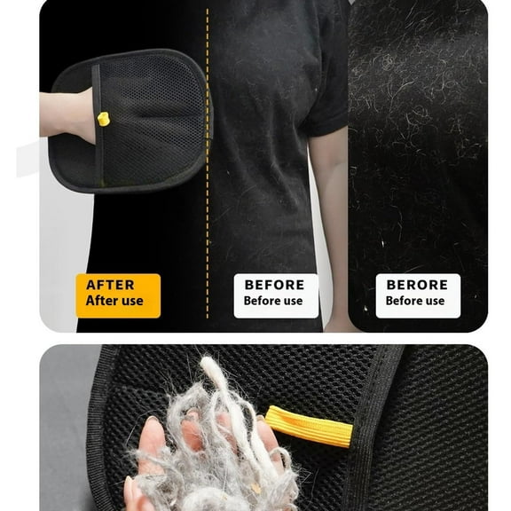 2PC Double-Sided Pet Grooming Gloves, Double Sided Grooming Glove, Reusable Pet Hair Remover Glove for Washing, Perfect Pet Gloves Grooming for Dogs & Cats Grooming Gloves