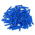thumbnail image 1 of Unique Bargains 50pcs Embouts en Caoutchouc 1.5mm ID Vinyle PVC Rond Tube Bouchon Couvercle Filetage Protecteur Bleu, 1 of 5