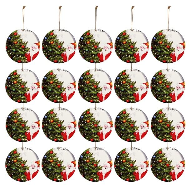 Fiudx Ofertas De La Semana Adornos Navideños Tarjeta Colgante De Madera Navideña Decoración De Árbol De Navidad De Madera De Doble Cara