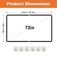 thumbnail image 3 of Projection Screen 72 inch GAINVANE 16:9 Projector Screen Portable Outdoor Indoor Wrinkle-Free 4K HD Wall-Mounted Backyard Movie Night Camping Office Presentation (159X90cm), 3 of 7