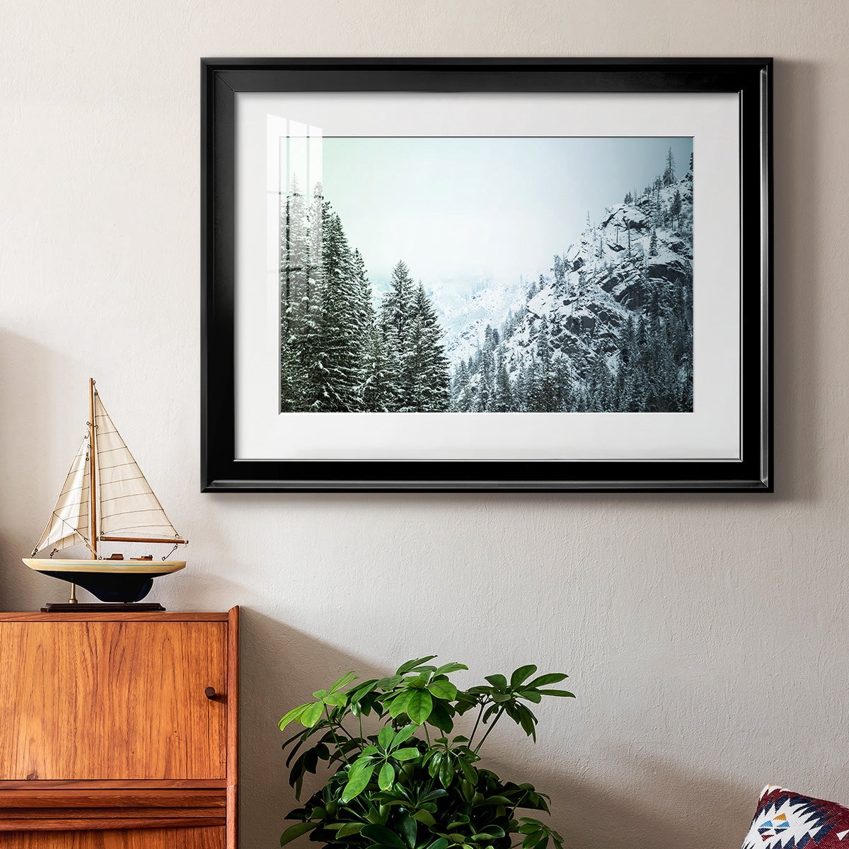 Snowfall in Cascadia II V1 Premium Framed Print - Ready to Hang
