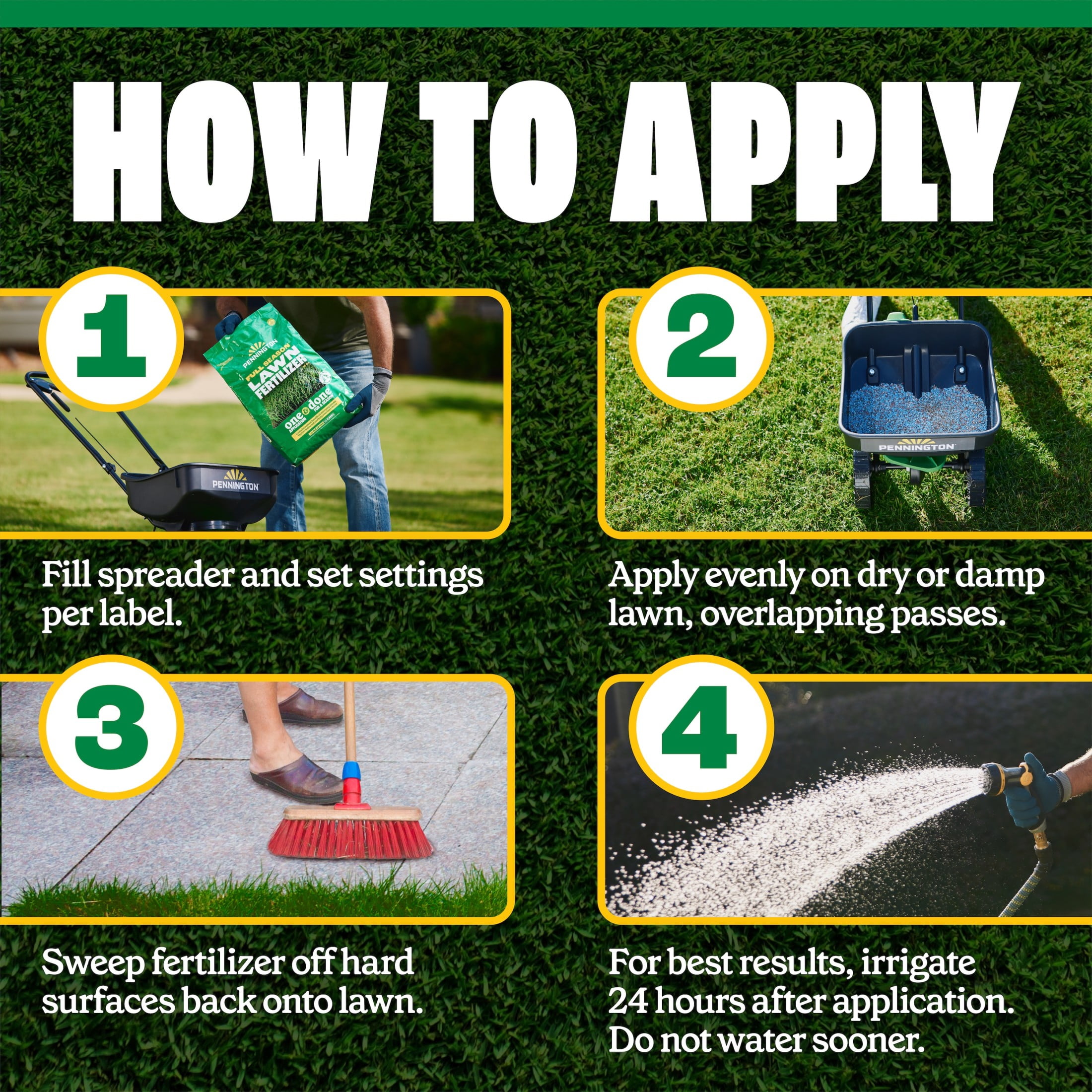 Pennington Full Season Lawn Food, 32-0-5, Fertilizer 11.2 lb., Covers 4,000 sq. ft.