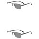 thumbnail image 4 of Gafas de sol media montura Qarigey para hombre estilo Vintage con dioptrías antideslizante, 4 of 6