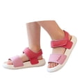 thumbnail image 3 of JAJAHO Girls Sandals Open Toe Summer Outdoor Child Sport Sandals Athletic Lightweight Hook And Loop Walking Shoes For Little/Big Kids Versatile Shoes, 3 of 9