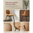 thumbnail image 6 of VASAGLE 2 Pack Bar Stools, Bar Height Bar Stools with Back, Ergonomic Backrest, Synthetic Leather, Metal Legs, 28.7-Inch Tall Stools for Kitchen Island Home Bar, 6 of 7