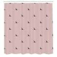 thumbnail image 2 of Ambesonne Sea Animals Shower Curtain, Shark Fins Pattern Art, 69"Wx70"L, Rose Dimgray, 2 of 4
