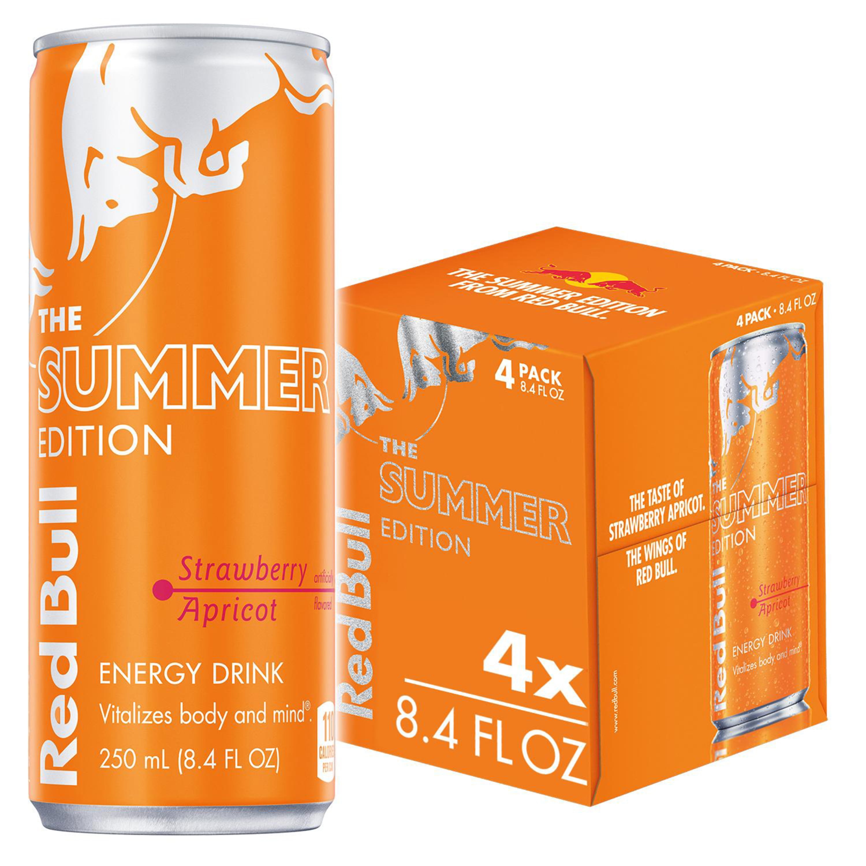 Red Bull Energy Drink, Strawberry Apricot, 8.4 Fl Oz (4 pack) - Walmart.com