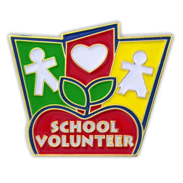 PinMart's School Volunteer Enamel Lapel Pin