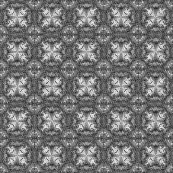 Ahgly Company Indoor Square Patterned Dark Gray Area Rugs, 4' Square