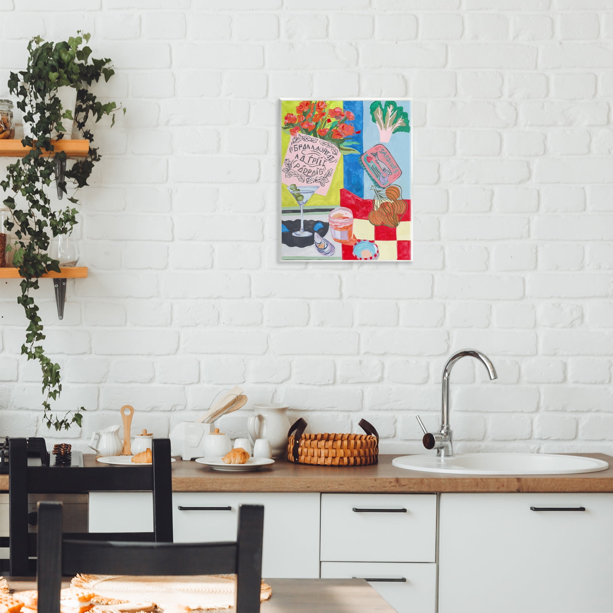Stupell Industries Kitchen Checkered Still Life Wall Plaque Art, design by Melissa Wang