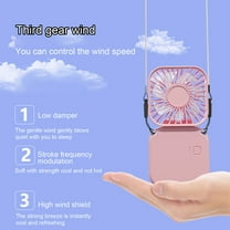UttpKLBx Personal Portable Fan Hand Held Mist Fan Rechargeable 2024 New Cool Air Fan Portable Personal Fan, for Stylish Kids Girls Women (Pink)