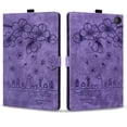 thumbnail image 2 of FJLBDE Case for Kindle Fire HD 8 (8th/7th/6th/5th Gen, 2015/2016/2017/2018) with Stand, Card Slot, Embossed Cat PU Leather Cover, Purple, 2 of 7